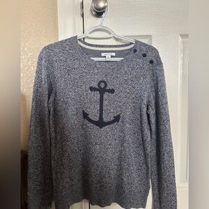 Nautica Lightweight Blue Anchor Sweater